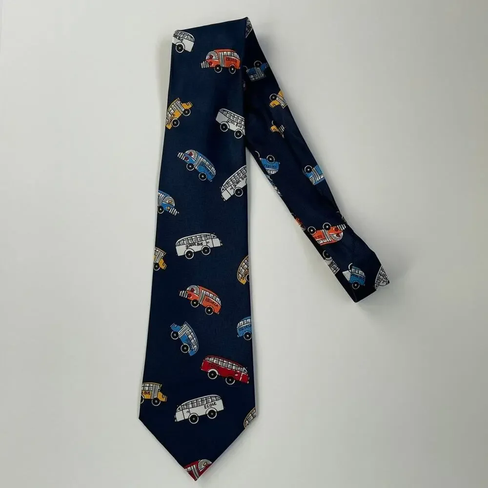 Novelty School bus tie